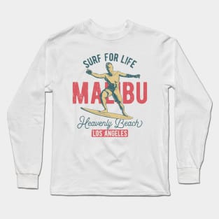 Malibu Surfing retro Long Sleeve T-Shirt